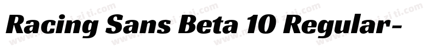 Racing Sans Beta 10 Regular字体转换